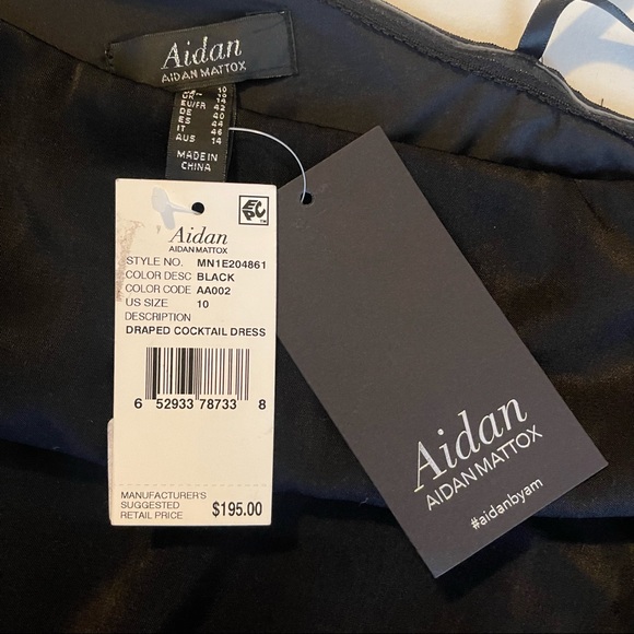 AIDAN MATTOX One-Shoulder Puff-Sleeve Dress - Picture 4 of 9